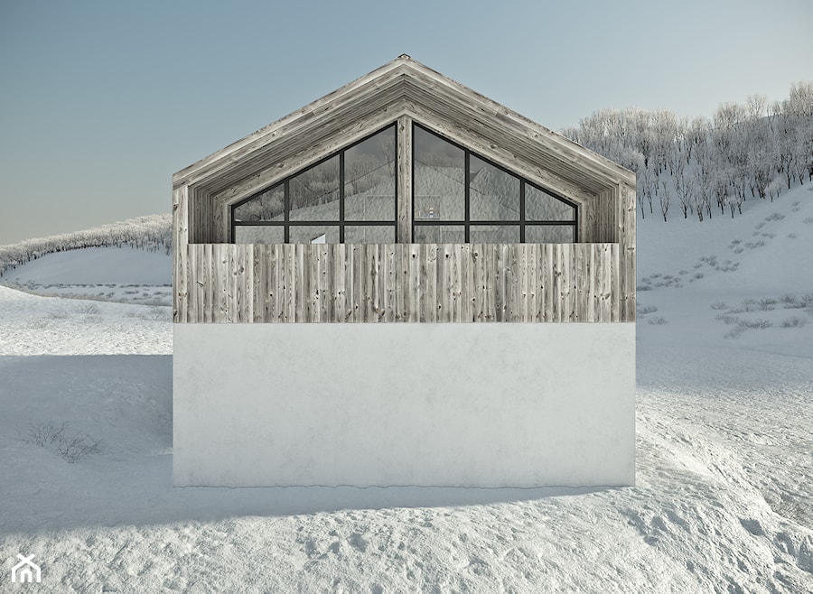 Projekt domu jednorodzinnego- widok bocznej elewacji - zdjęcie od Struktura Projekt