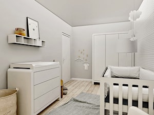 Pokój Ignasia - Średni szary pokój dziecka dla niemowlaka dla chłopca, styl skandynawski - zdjęcie od Laura Zubel ARCHITEKT WNĘTRZ