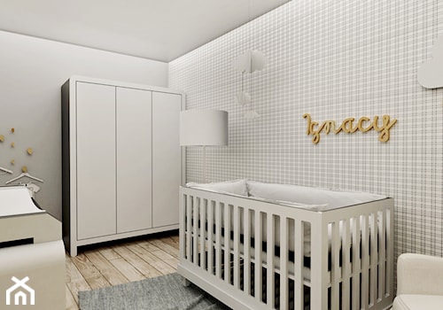 Pokój Ignasia - Średni szary pokój dziecka dla niemowlaka dla chłopca, styl skandynawski - zdjęcie od Laura Zubel ARCHITEKT WNĘTRZ