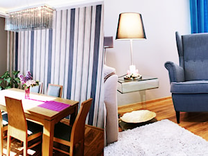 Jastrząb k. Radomia, Dom z szykiem - Średnia biała jadalnia w salonie, styl glamour - zdjęcie od Paleta Miejsc