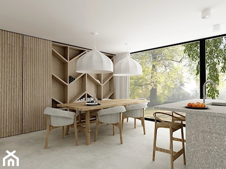 Aranżacje wnętrz - Jadalnia: Jadalnia - soft minimal - HOME AND WOOD. Przeglądaj, dodawaj i zapisuj najlepsze zdjęcia, pomysły i inspiracje designerskie. W bazie mamy już prawie milion fotografii!