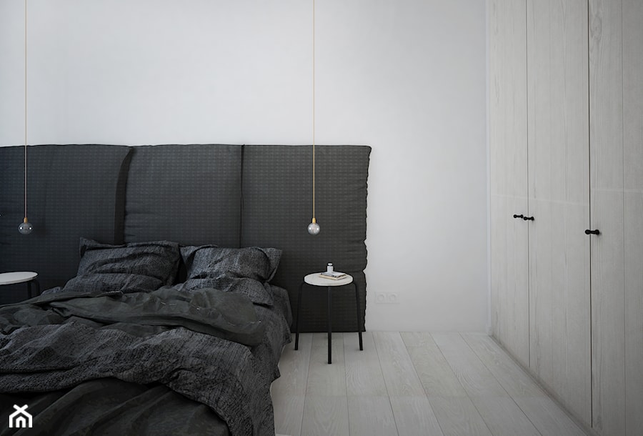 Projekt mieszkanie - skandynawskie smaki - Średnia biała sypialnia, styl skandynawski - zdjęcie od HOME AND WOOD