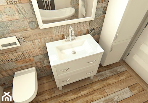 Łazienka Styl Rustykalny - Mała łazienka, styl rustykalny - zdjęcie od Combikol