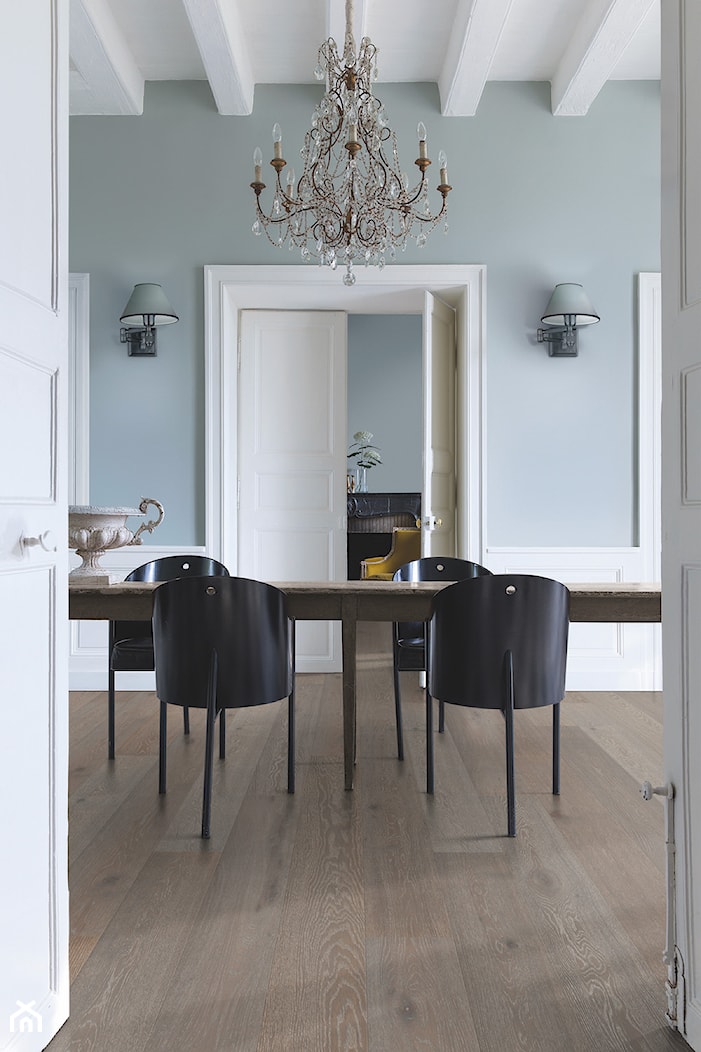 Podłoga drewniana Palazzo - Średnia szara jadalnia jako osobne pomieszczenie, styl nowoczesny - zdjęcie od Quick Step - Homebook