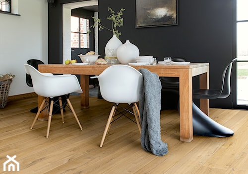 Podłoga laminowana Impressive - Średnia czarna szara jadalnia jako osobne pomieszczenie - zdjęcie od Quick Step
