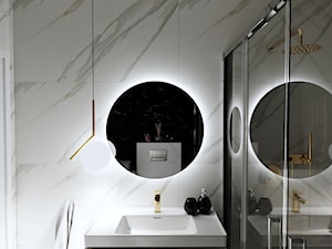 Niewielka łazienka z elementami złota / Stargard - Łazienka, styl glamour - zdjęcie od OGRÓD & WNĘTRZE