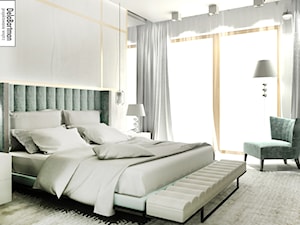 sypialnia w stylu nowoczesnym z elementami glamour i klasyki - zdjęcie od DelaBartman