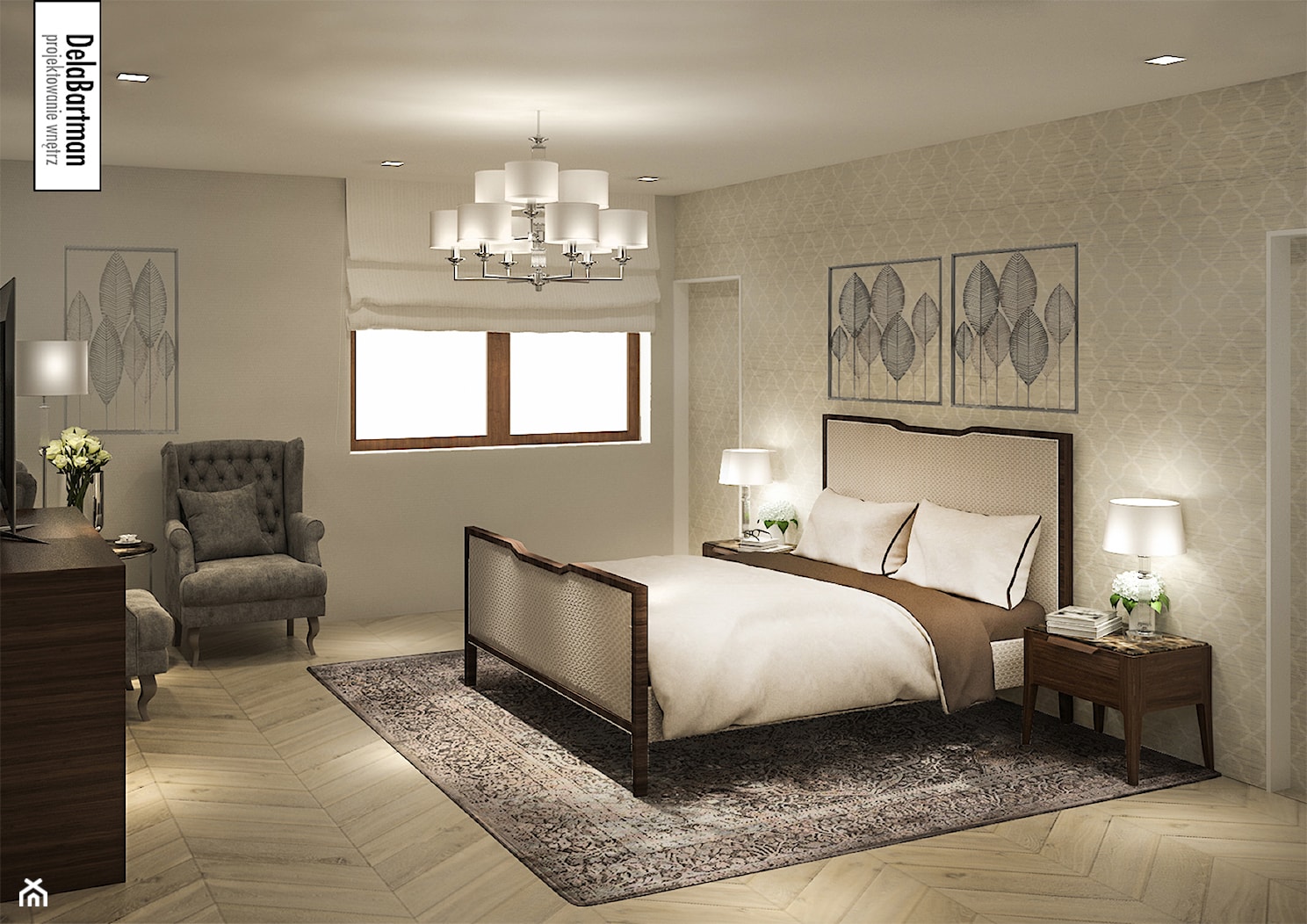 sypialnia w klasycznym stylu - zdjęcie od DelaBartman - Homebook