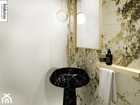 Aranżacje wnętrz - Łazienka: toaleta w nowoczesnym, minimalistycznym stylu - DelaBartman. Przeglądaj, dodawaj i zapisuj najlepsze zdjęcia, pomysły i inspiracje designerskie. W bazie mamy już prawie milion fotografii!