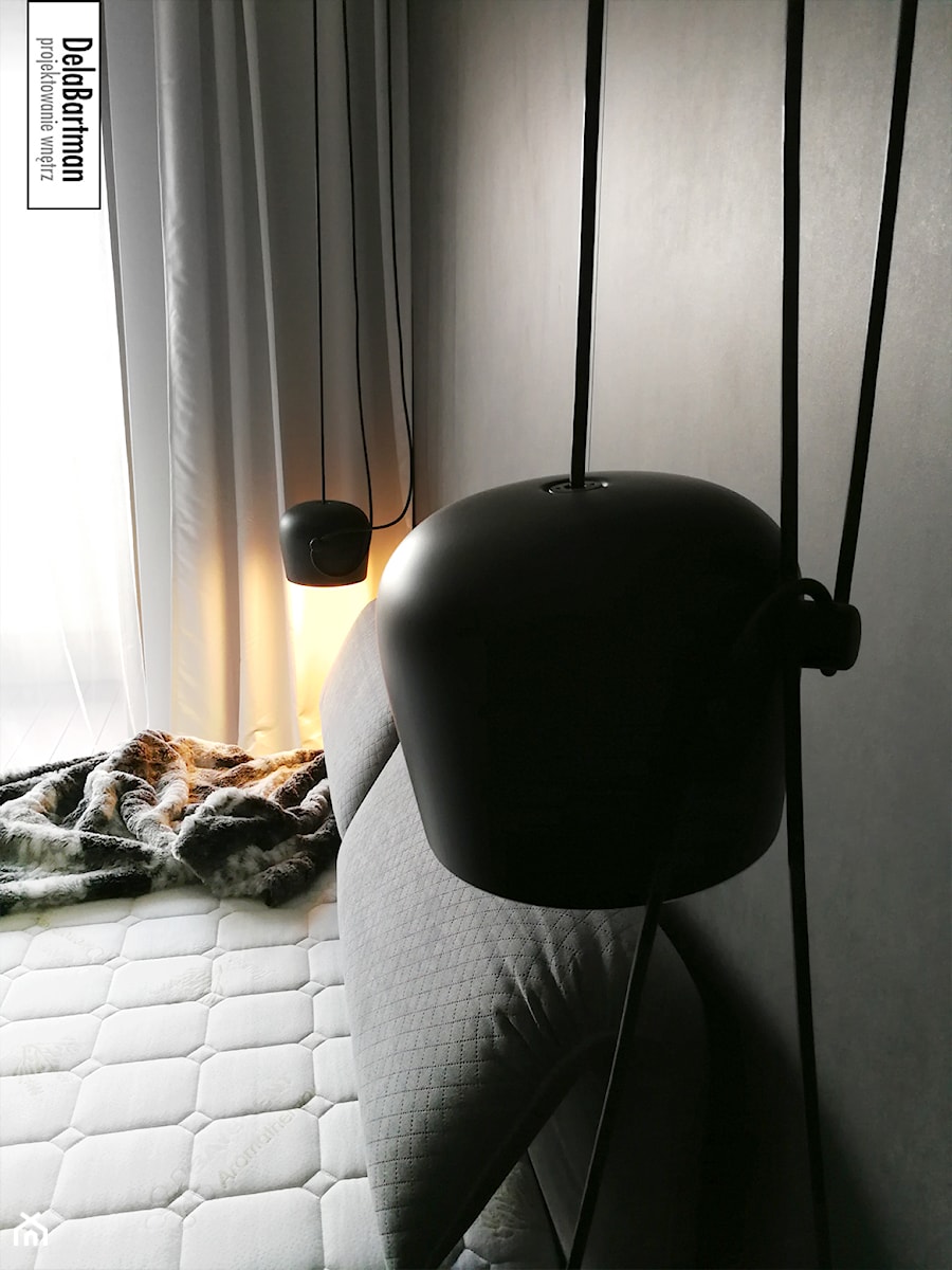 Apartmanet w Krakowie - Szara sypialnia, styl nowoczesny - zdjęcie od DelaBartman