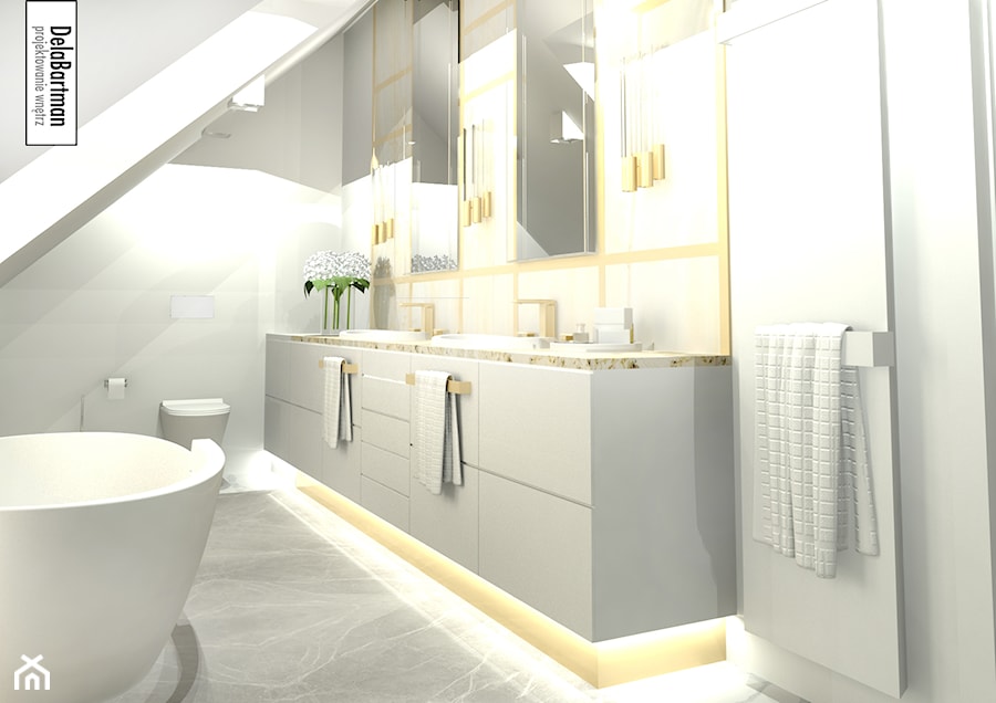 łazienka w stylu nowoczesnym z elementami klasyki - zdjęcie od DelaBartman