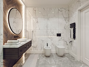 ŁAZIENKA #1 - Średnia bez okna z lustrem z punktowym oświetleniem łazienka, styl rustykalny - zdjęcie od OneArtStudio