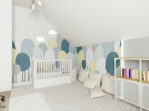 Łagodny w formie i kolorach styl skandynawski - antresola w domu jednorodzinnym - zdjęcie od Feel-Project