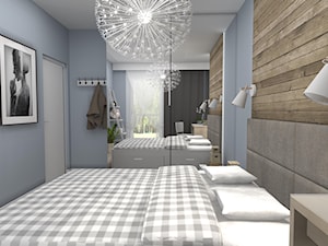 Rustykalna sypialnia skąpana w błękitach - zdjęcie od Feel-Project