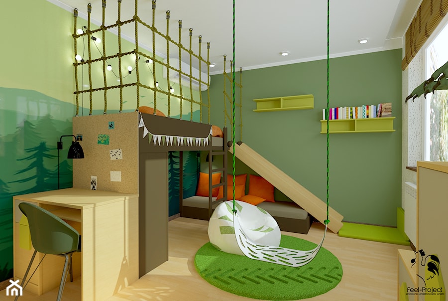 Pokój dla 5-letniego fana dinozaurów - zdjęcie od Feel-Project