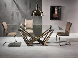 Krzesła na płozach - Średnia szara jadalnia, styl nowoczesny - zdjęcie od Meble.pl