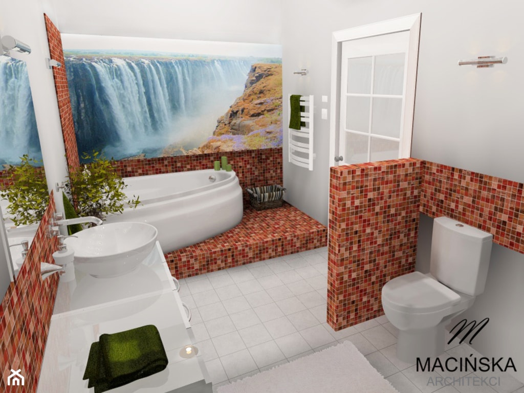 Łazienka z mozaiką - zdjęcie od MACIŃSKA ARCHITEKCI - Homebook