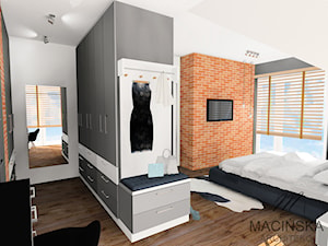 Sypialnia z garderobą - wersja 1 - zdjęcie od MACIŃSKA ARCHITEKCI
