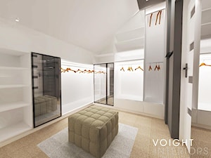 Garderoba nr1 na poddaszu, Dom rodzinny pod Warszawą - Garderoba, styl nowoczesny - zdjęcie od Voight Interiors
