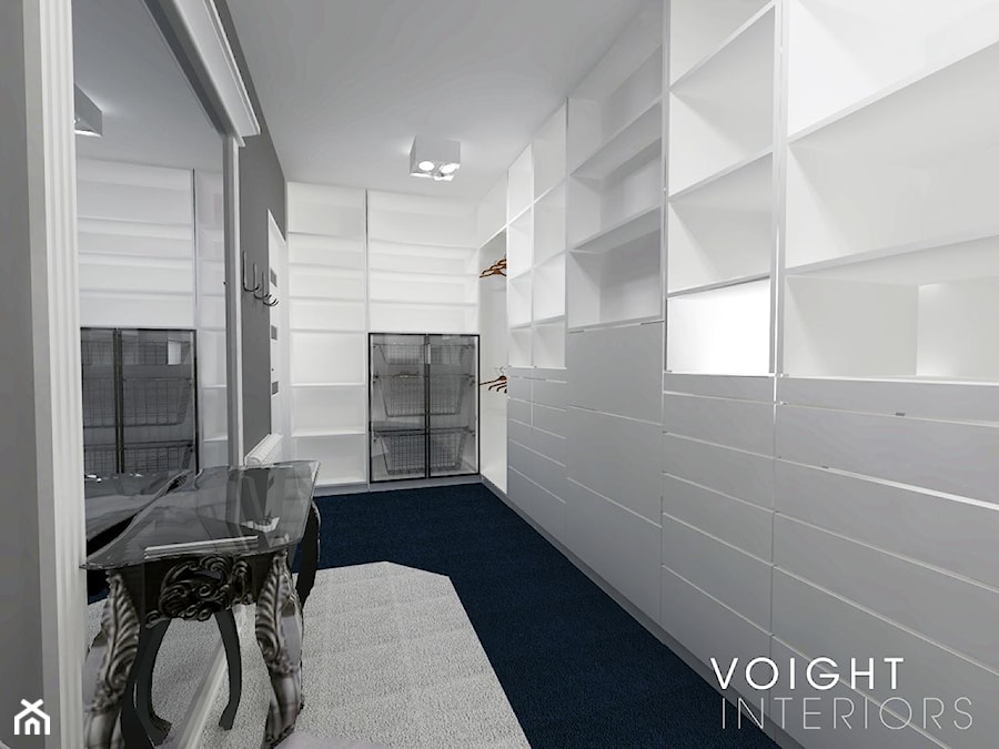 Garderoba nr2, Dom rodzinny pod Warszawą - Garderoba, styl glamour - zdjęcie od Voight Interiors