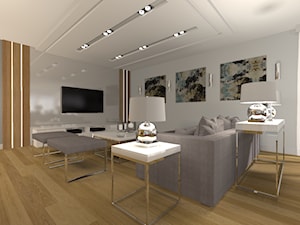 Nowoczesna przestrzeń - Średni biały salon, styl nowoczesny - zdjęcie od SUARE STUDIO Natalia Margraf-Wojciechowska
