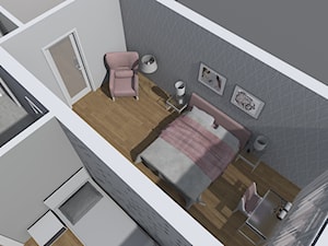 Mieszkanie - Średnia szara z biurkiem sypialnia, styl nowoczesny - zdjęcie od SUARE STUDIO Natalia Margraf-Wojciechowska