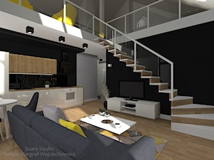 Mieszkanie z antresolą - Salon, styl nowoczesny - zdjęcie od SUARE STUDIO Natalia Margraf-Wojciechowska