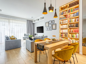 Dwupoziomowy apartament na Mokotowie - Salon, styl nowoczesny - zdjęcie od MODIFY - Architektura Wnętrz