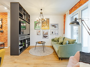 Mieszkanie na Bielanach 47m2 - Salon, styl skandynawski - zdjęcie od MODIFY - Architektura Wnętrz