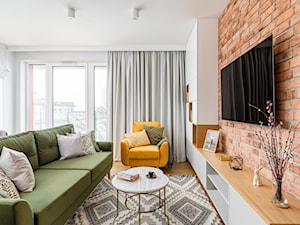 Mieszkanie we Włochach 65m2 - Salon, styl nowoczesny - zdjęcie od MODIFY - Architektura Wnętrz