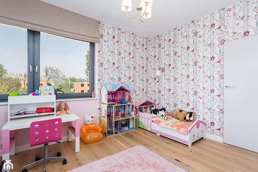 Dom w Markach 207m - Średni różowy pokój dziecka dla dziecka dla dziewczynki - zdjęcie od MODIFY - Architektura Wnętrz