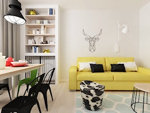 Projekt małego mieszkania - Warszawa Śródmieście - Salon, styl skandynawski - zdjęcie od MODIFY - Architektura Wnętrz
