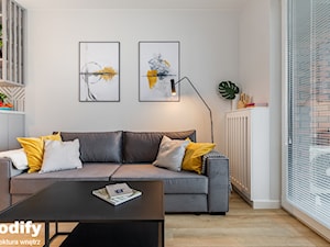 Małe mieszkanie na Bemowie 38m2 - Salon, styl nowoczesny - zdjęcie od MODIFY - Architektura Wnętrz