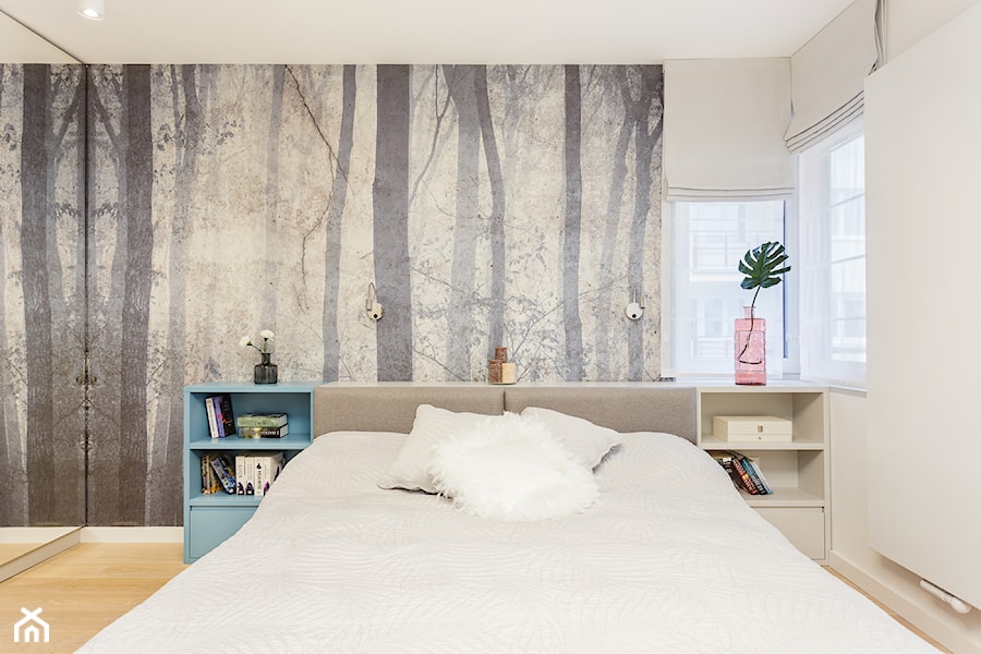 Apartament na Ursynowie 110m2 - Średnia biała sypialnia, styl nowoczesny - zdjęcie od MODIFY - Architektura Wnętrz