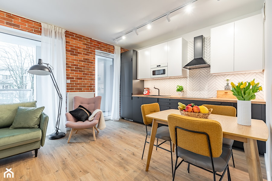 Mieszkanie na Bielanach 47m2 - Kuchnia, styl skandynawski - zdjęcie od MODIFY - Architektura Wnętrz