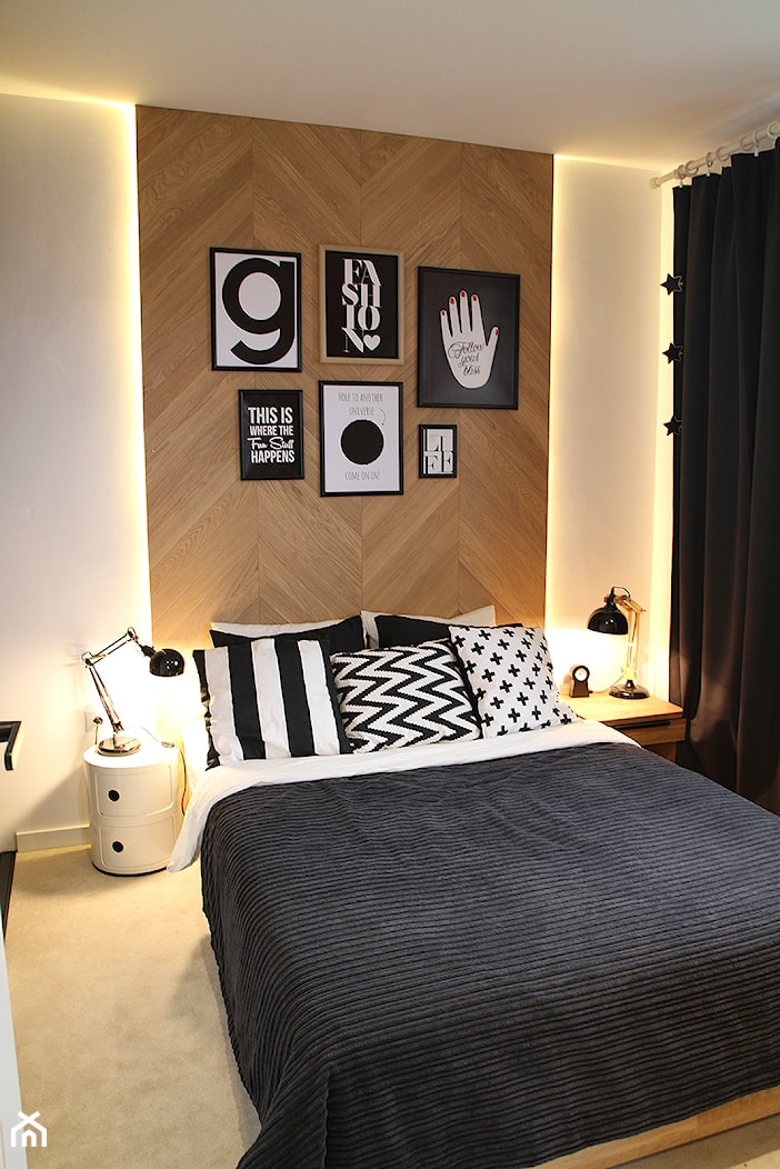 Moje Pierwsze M - 53.5 m2 - Sląsk - Mała beżowa sypialnia, styl skandynawski - zdjęcie od Grzegorz - Mały Inwestor - Homebook
