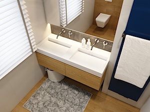 WARSZAWA 170m2 - Mała z dwoma umywalkami łazienka, styl nowoczesny - zdjęcie od BEFORECONCEPT