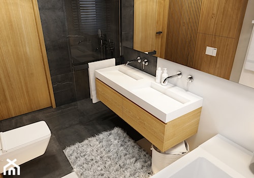 WARSZAWA 170m2 - Mała bez okna z dwoma umywalkami łazienka, styl nowoczesny - zdjęcie od ICONDESIGN