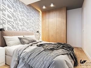 PROJEKT MIESZKANIA W KRAKOWIE 3 - Średnia biała sypialnia, styl nowoczesny - zdjęcie od ICONDESIGN