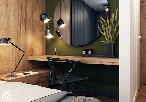 Klimatyczne mieszkanie w Krakowie 3 - Mała biała zielona sypialnia, styl nowoczesny - zdjęcie od ICONDESIGN