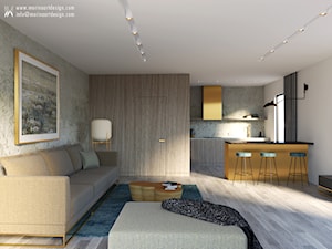 Projekt wnętrza apartamentu o powierzchni 80m2 w Krakowie - Salon, styl nowoczesny - zdjęcie od MORINAartdesign