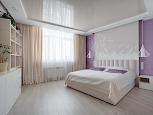 PS - Średnia fioletowa szara sypialnia - zdjęcie od Tarasenko
