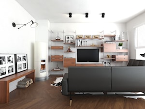 Salon w stylu mid-century modern - zdjęcie od Boho Studio