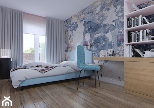 Kolory lata na Pradze - apartament 71m2 - Średnia sypialnia, styl nowoczesny - zdjęcie od Boho Studio
