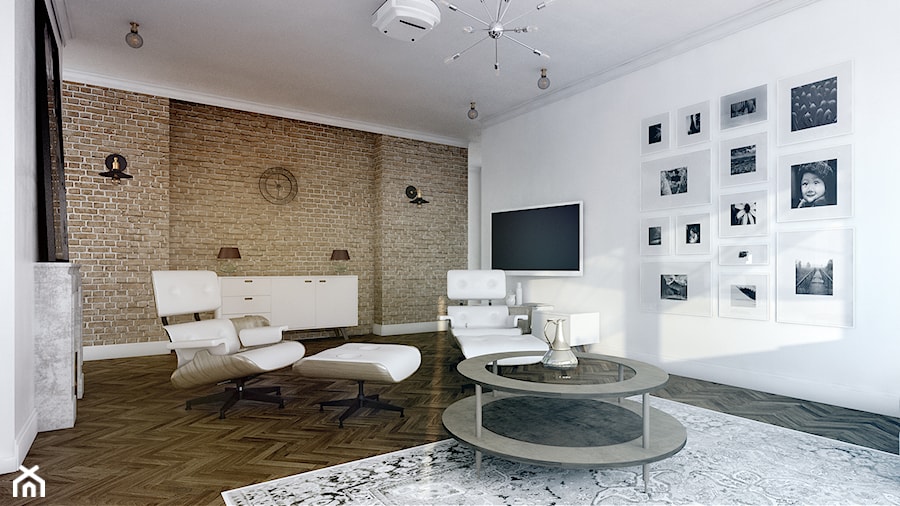 Mieszkanie w kamienicy w Poznaniu - Średni biały salon, styl tradycyjny - zdjęcie od Boho Studio