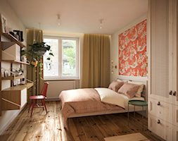 Mieszkanie w stylu kolonialnym - Średnia biała z biurkiem sypialnia, styl tradycyjny - zdjęcie od Boho Studio - Homebook