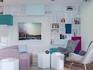 Kolory lata na Pradze - apartament 71m2 - Salon, styl nowoczesny - zdjęcie od Boho Studio