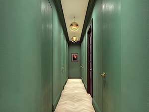 Luksusowy apartament w kamienicy - Duży zielony hol / przedpokój, styl nowoczesny - zdjęcie od Boho Studio