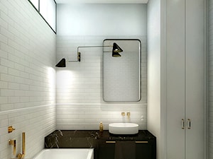 Luksusowy apartament w kamienicy - Średnia bez okna z lustrem z punktowym oświetleniem łazienka, styl tradycyjny - zdjęcie od Boho Studio