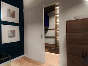 Sypialnia z gabinetem i garderobą (2013) - Średnia zamknięta garderoba przy sypialni, styl nowoczesny - zdjęcie od Damian Widowski HOME / DESIGN LOVE BLOG